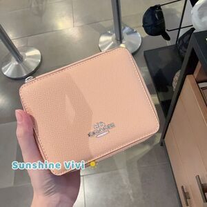 NWT Coach Large Jewelry Box SV/Faded Blush C4470 Leather